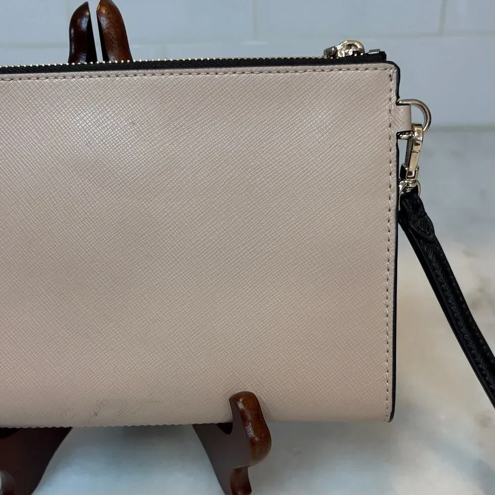 Kate Spade Colorblock Saffiano Leather XL Wristlet Clutch Pouch Wallet